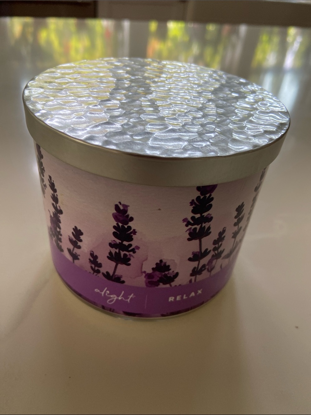 Relaxing Lavender Scented Candle - Purple/ all natural SOY
